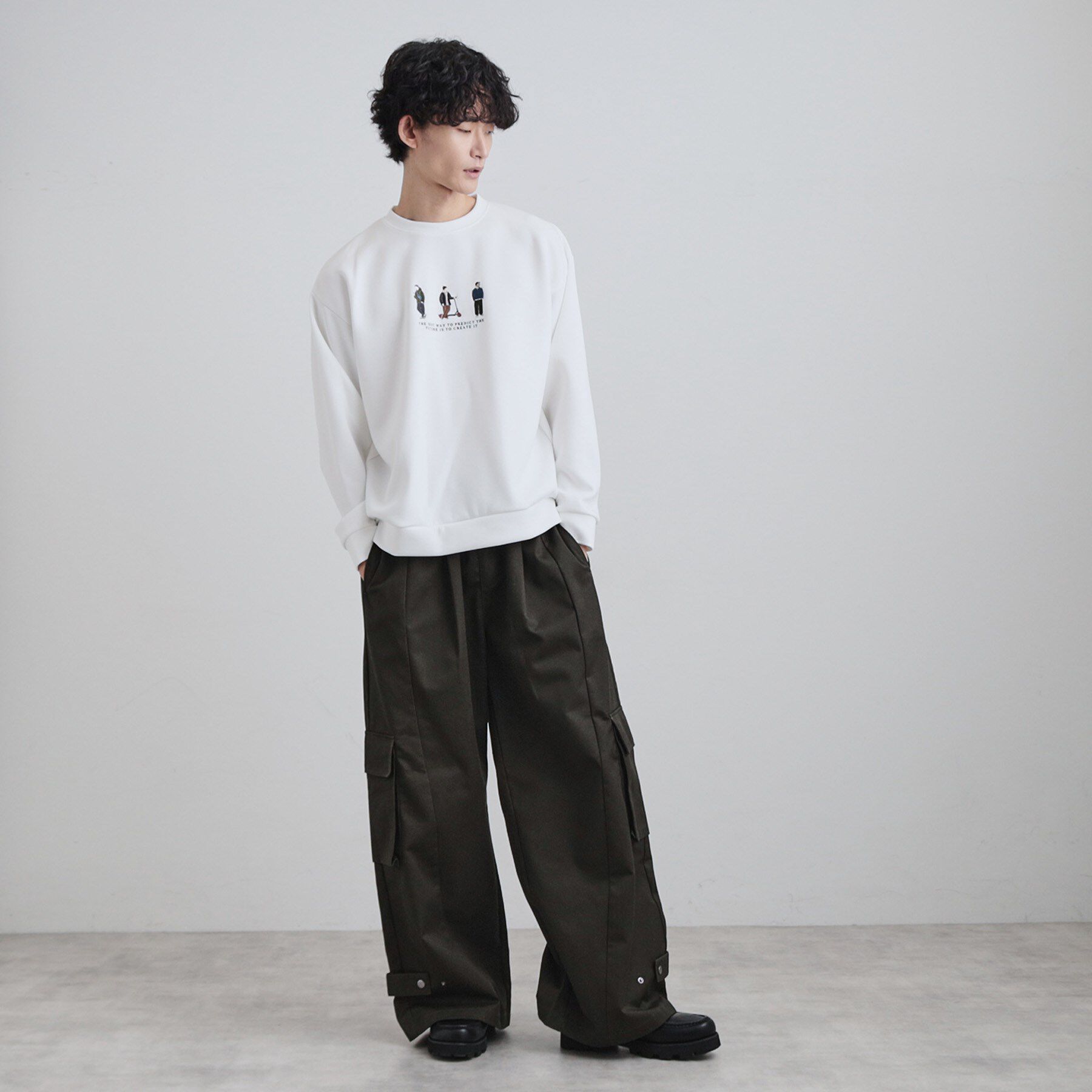 tk.TAKEO KIKUCHI「ピープル刺繍スウェット」|パーカー|