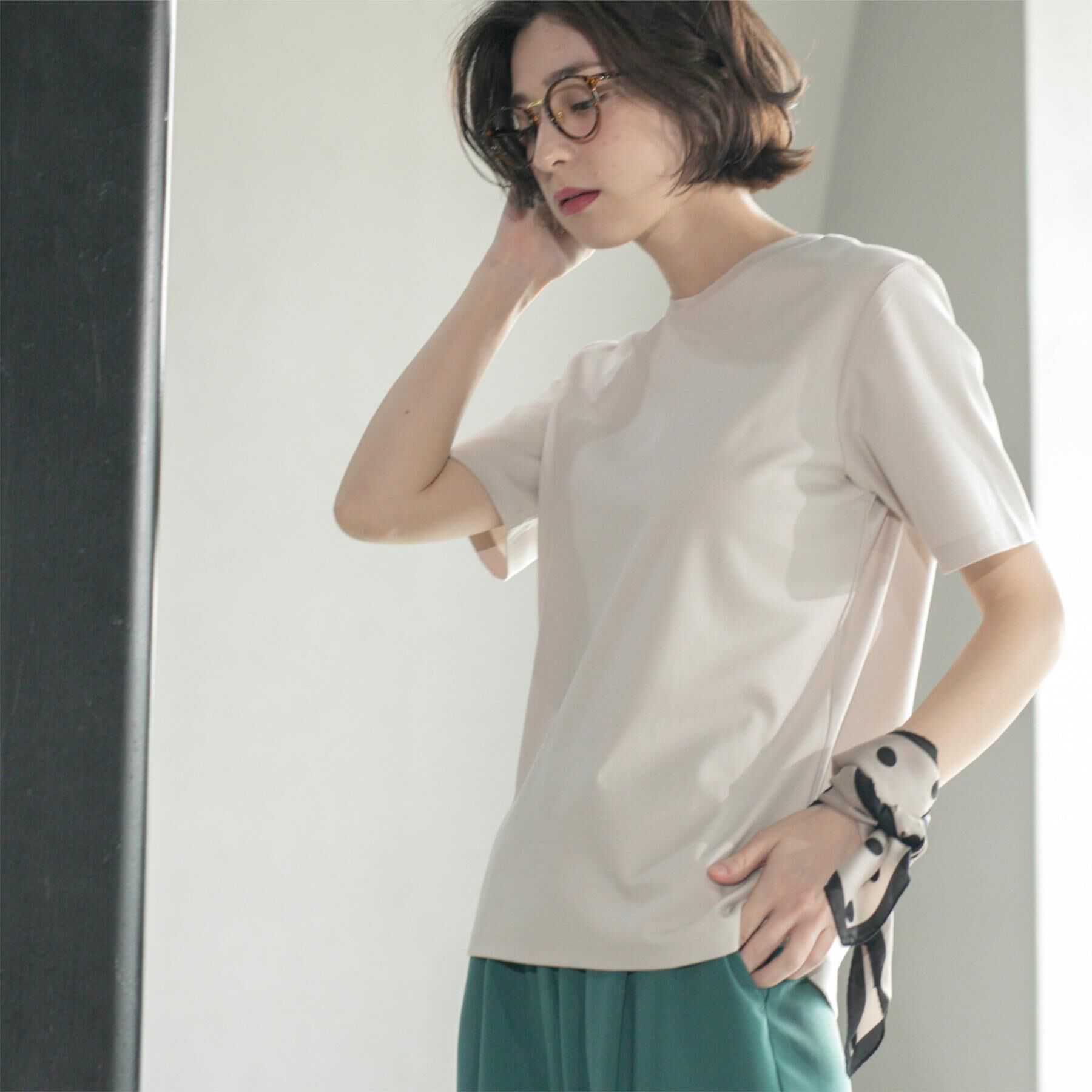 OPAQUE.CLIP「《5色展開/SS-LLサイズ》ベーシックTシャツ【UV/接触冷感/洗濯機洗い可】」|Tシャツ・カットソー|