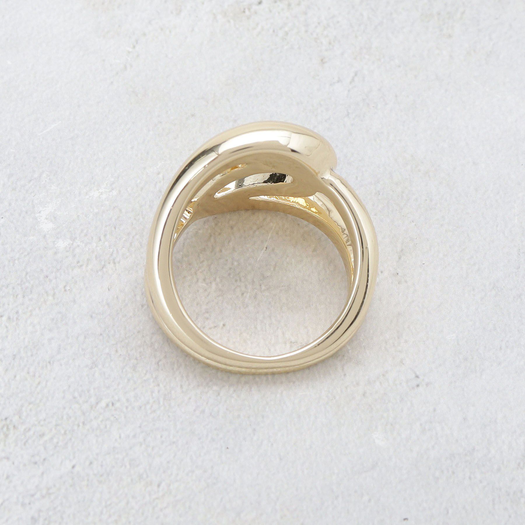 OPAQUE.CLIP「クロスオーバルメタルリング」|リング|