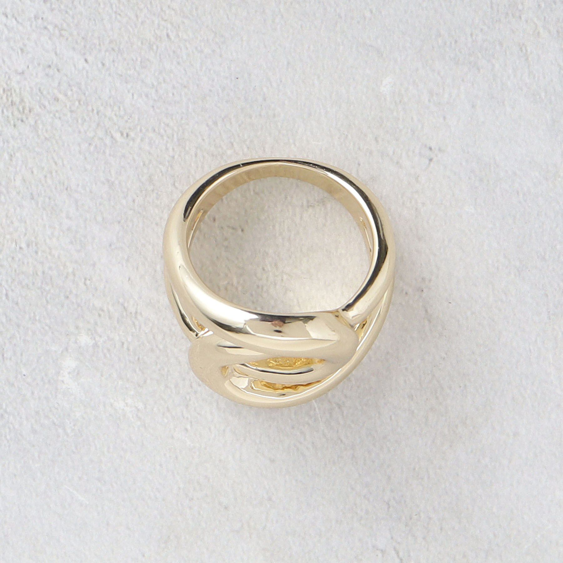 OPAQUE.CLIP「クロスオーバルメタルリング」|リング|