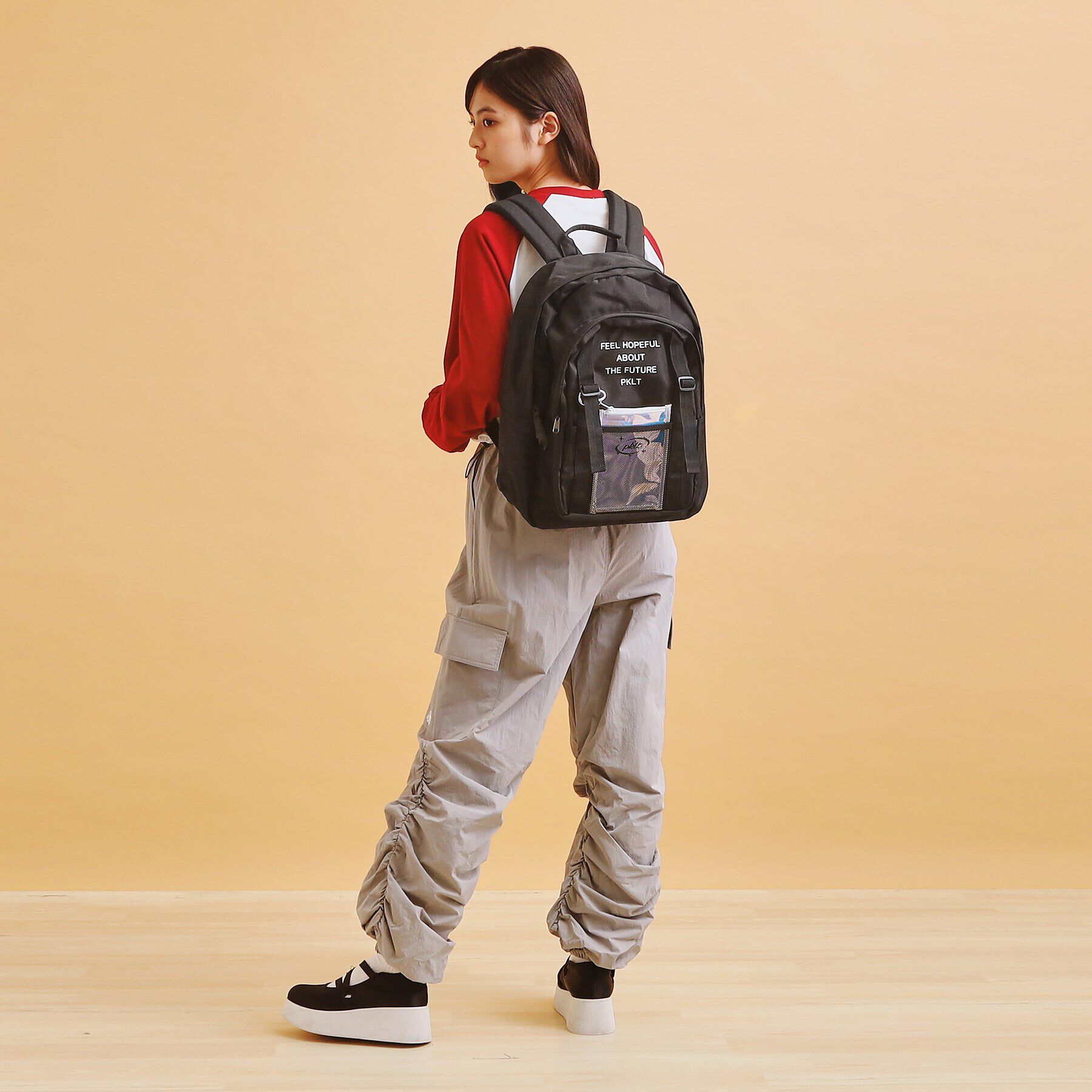 PINK-latte「【容量約29.5Ｌ】ミニポーチ付きリュック」|リュック|