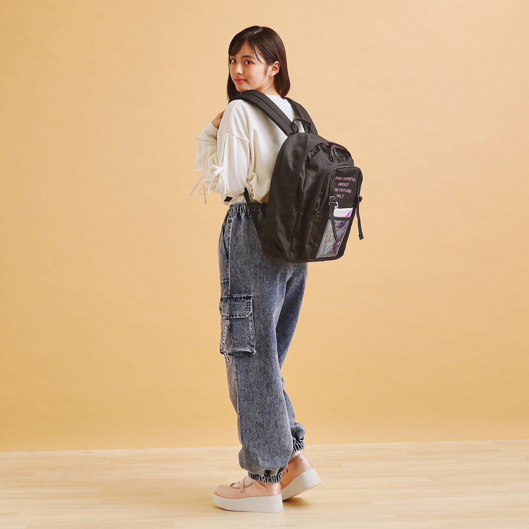 PINK-latte「【容量約29.5Ｌ】ミニポーチ付きリュック」|リュック|