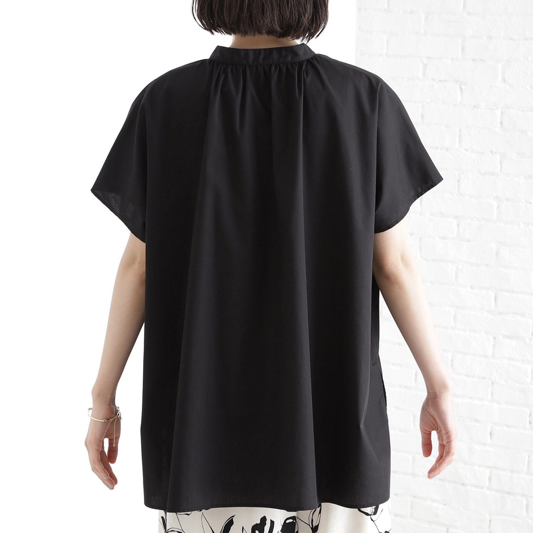 THE SHOP TK「袖ギャザーブラウス【洗濯機OK】」|シャツ・ブラウス|