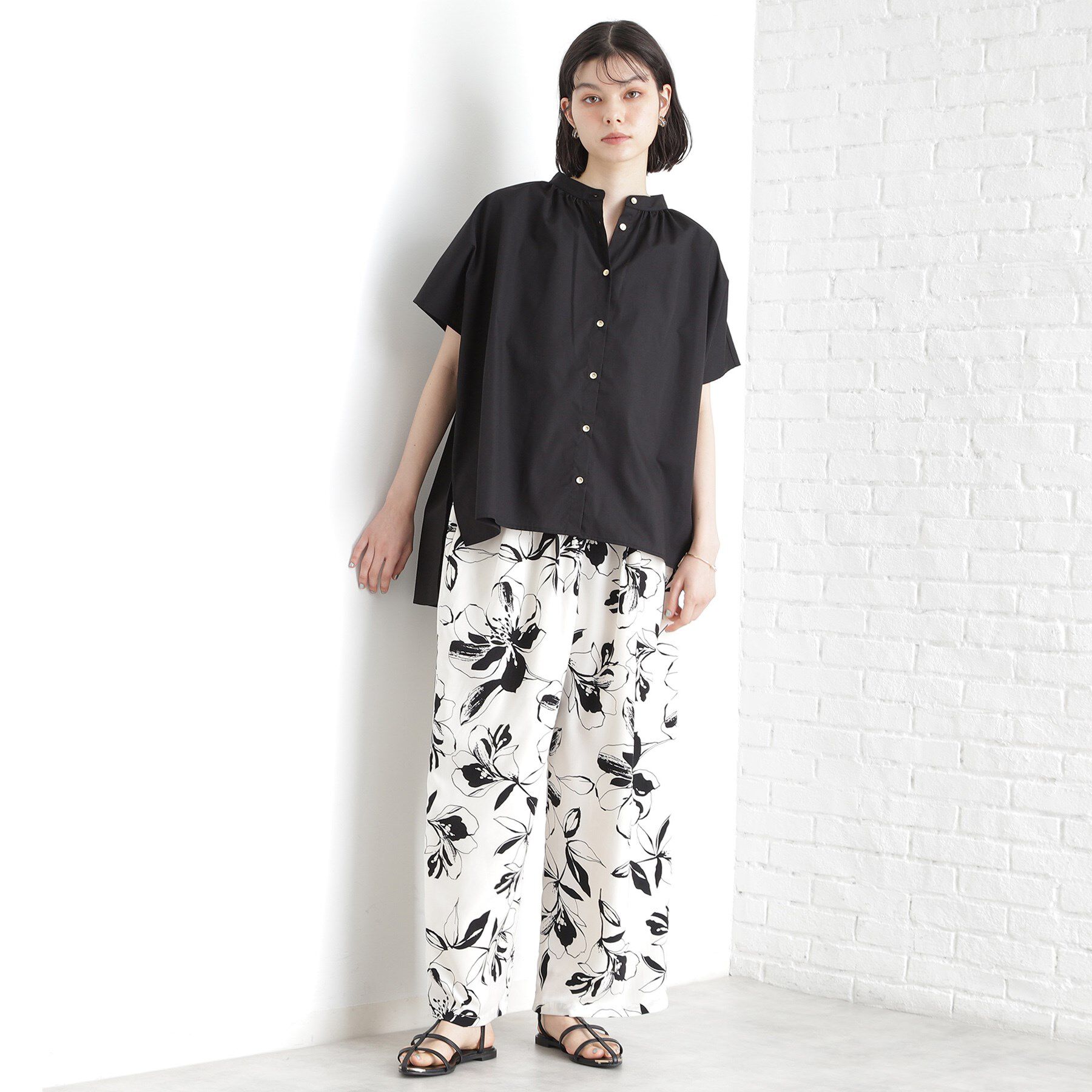 THE SHOP TK「袖ギャザーブラウス【洗濯機OK】」|シャツ・ブラウス|