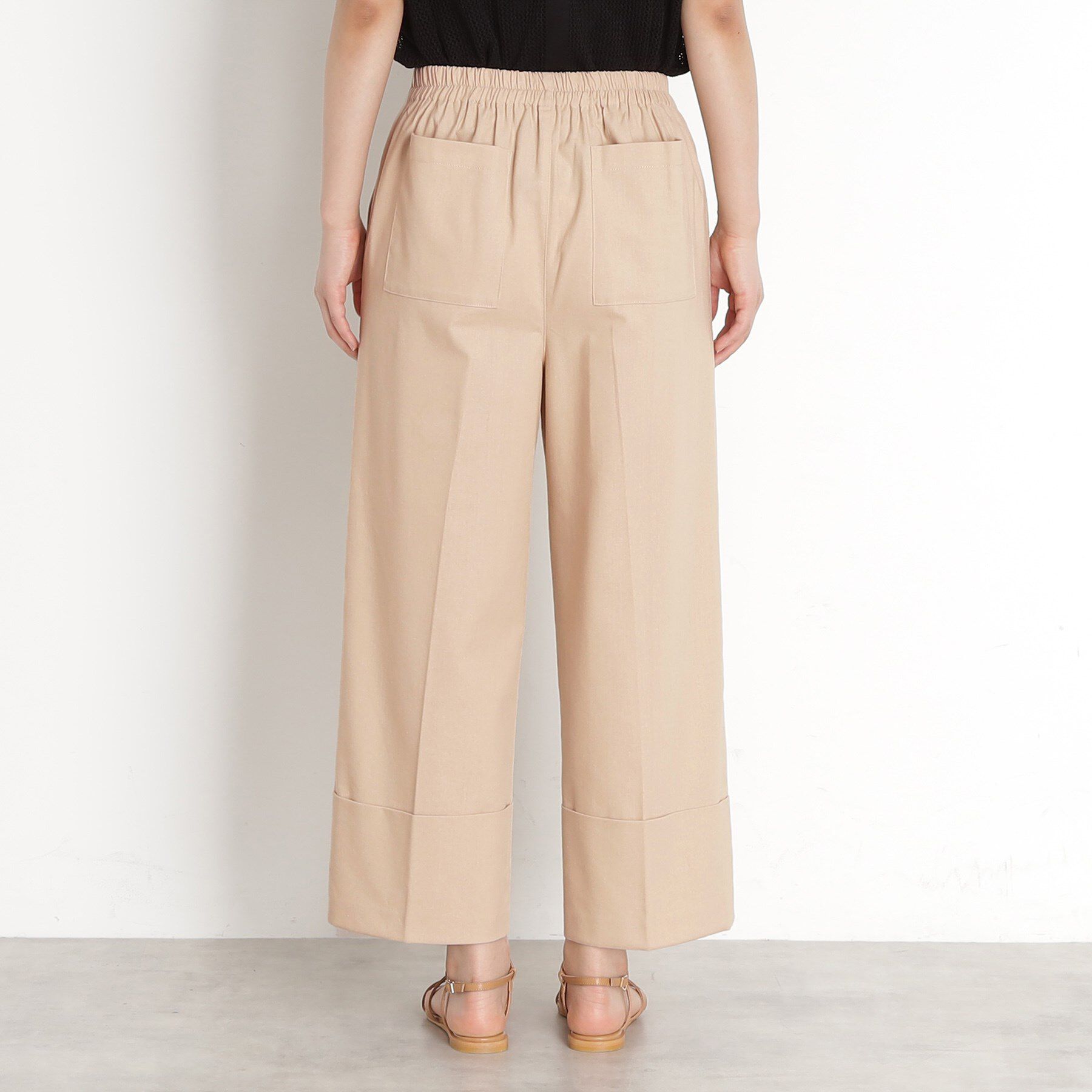 THE SHOP TK「麻混ワイドパンツ【洗える】」|その他|