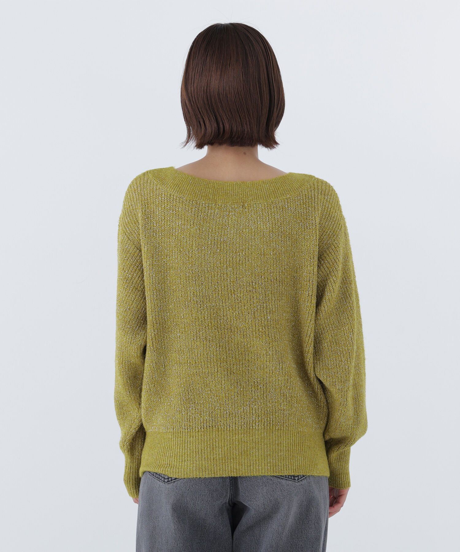  「Vネックボクシーラメニット」|ニット・セーター|