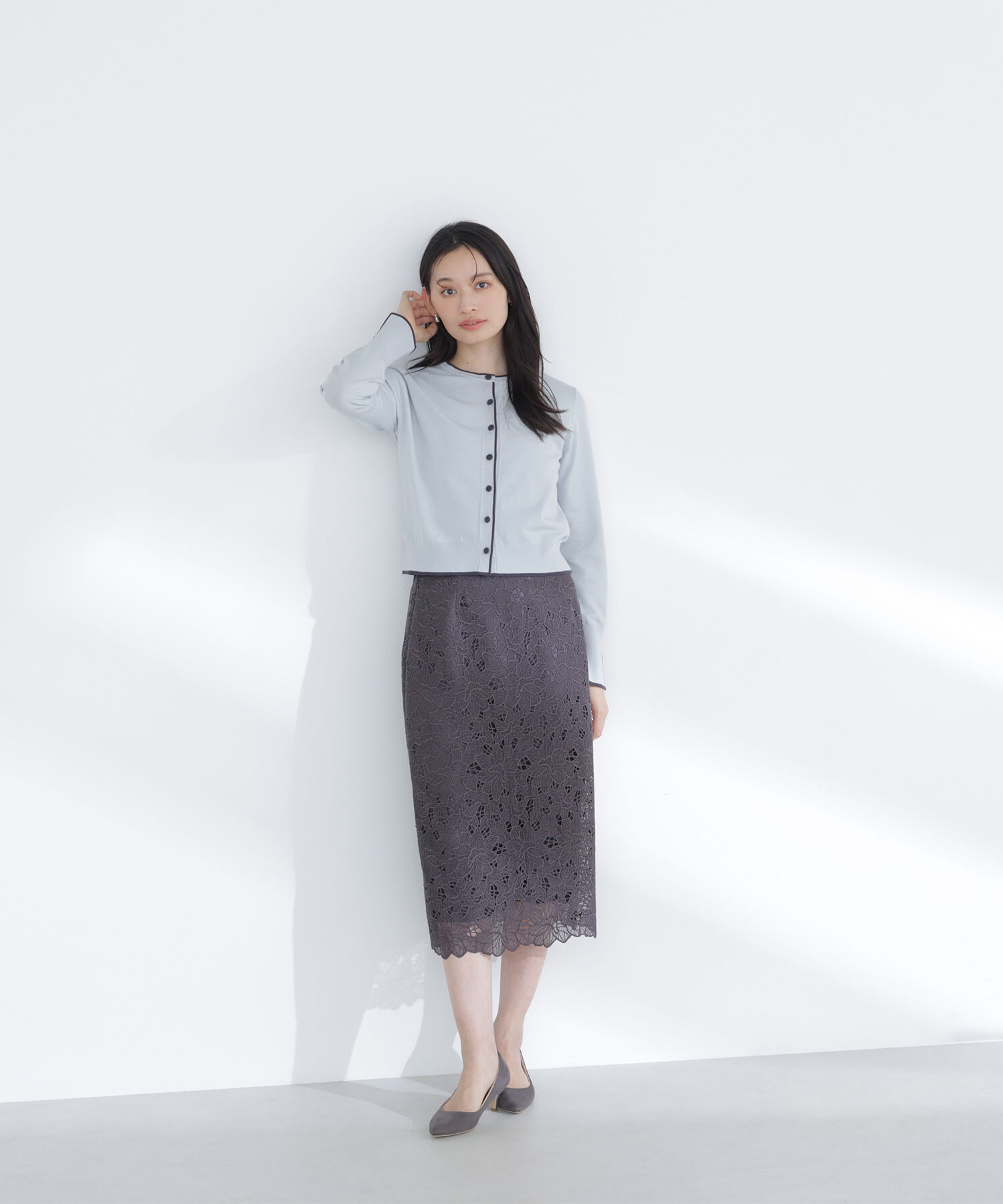  「フラワーレースタイトスカート」|スカート|