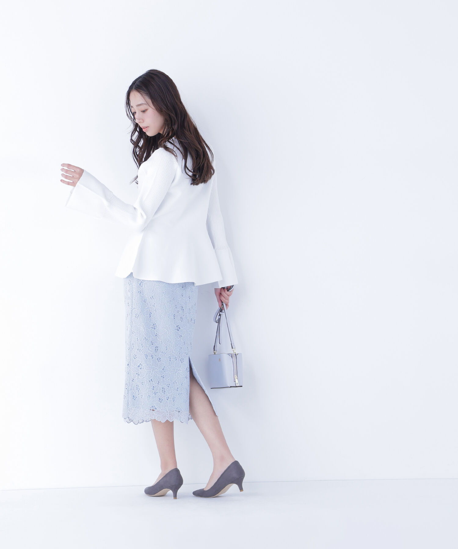  「フラワーレースタイトスカート」|スカート|