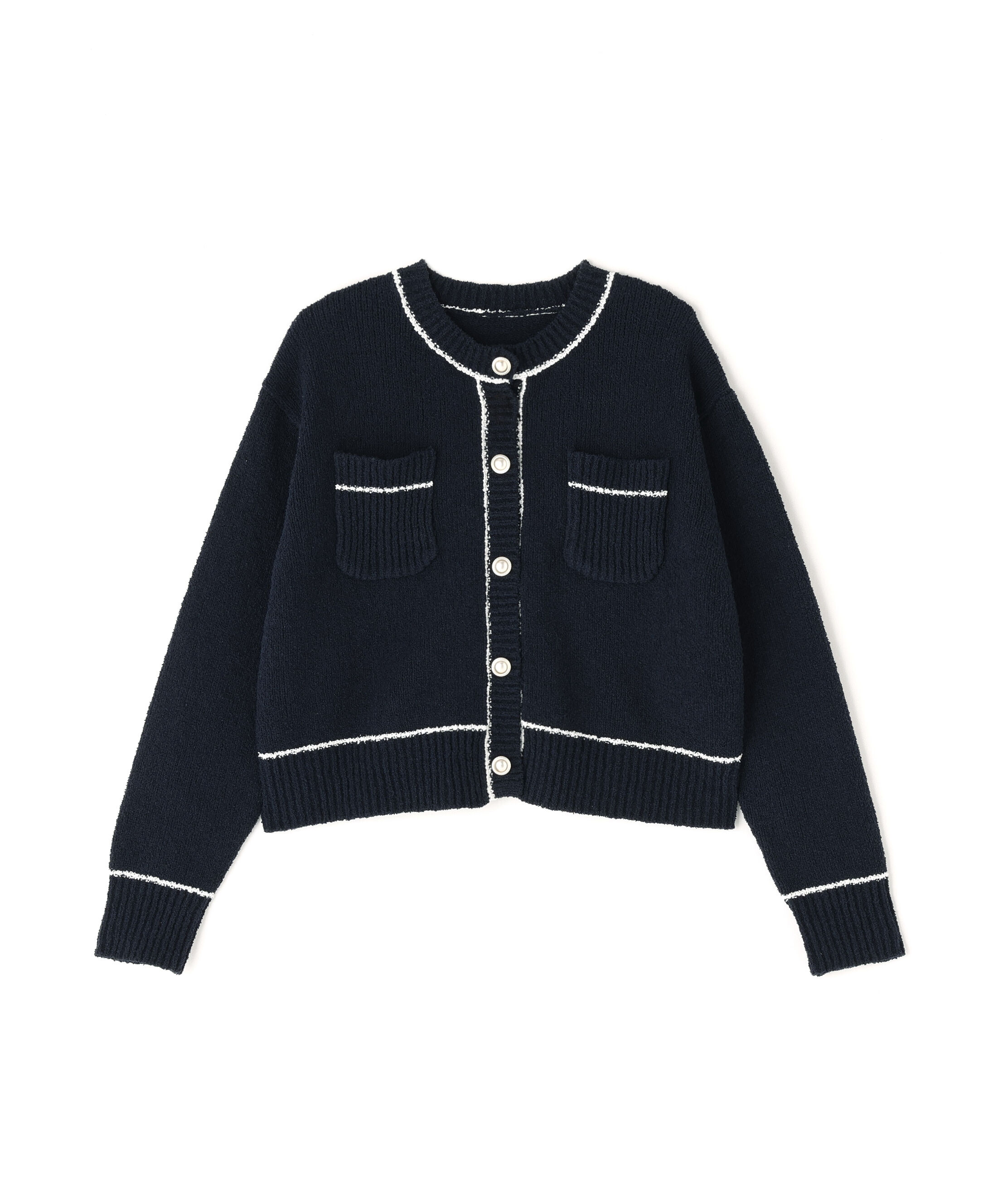  「〈N.〉バイカラーラインポケットカーディガン」|ニット・セーター|