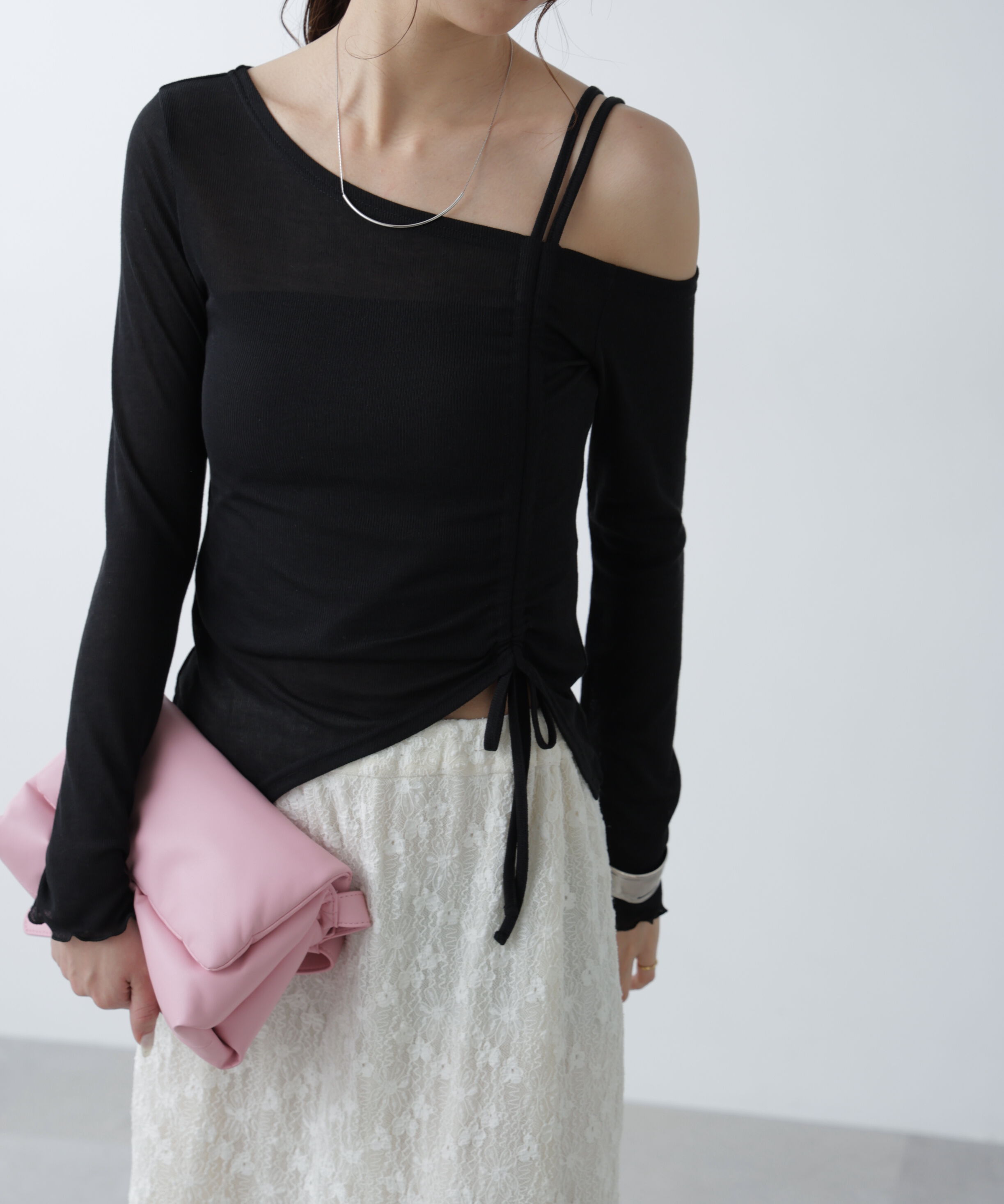  「ワンショルシャーリングテレコカットソー」|Tシャツ・カットソー|