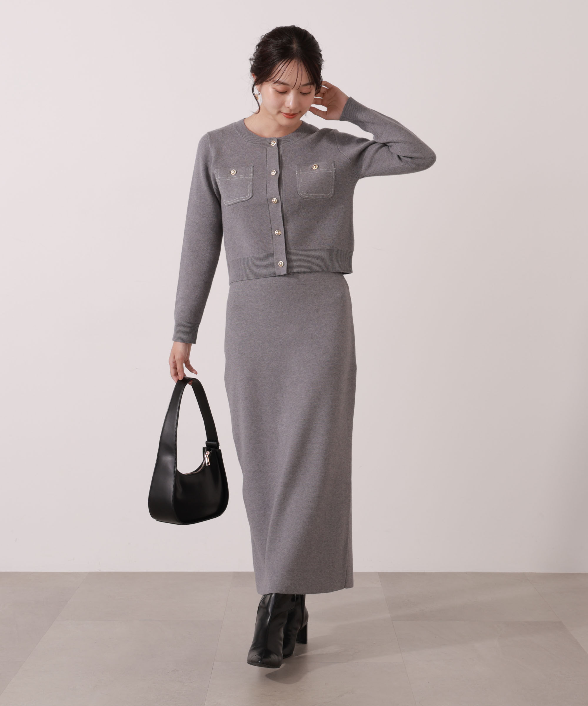 PROPORTION BODY DRESSING「ステッチニットSETUP 25AW」|ワンピース|