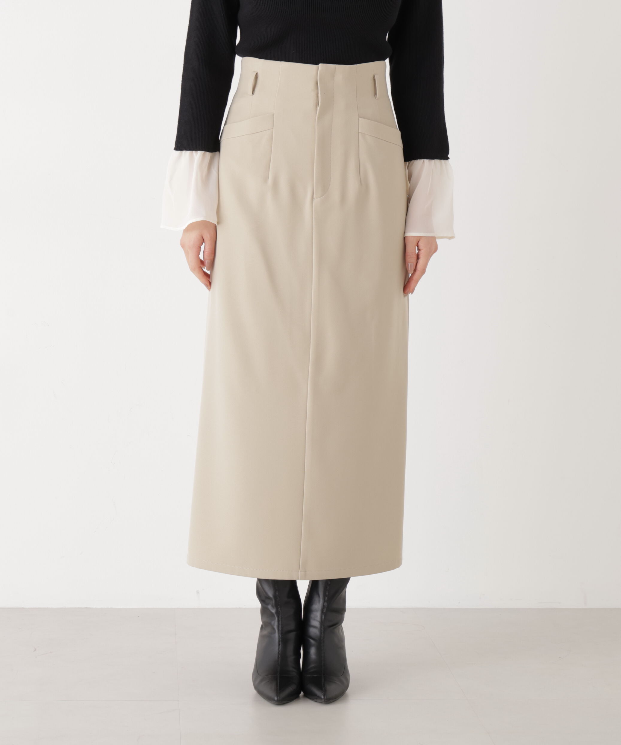 PROPORTION BODY DRESSING「〈a/mie〉ベーシックナロースカート　26SS」|スカート|