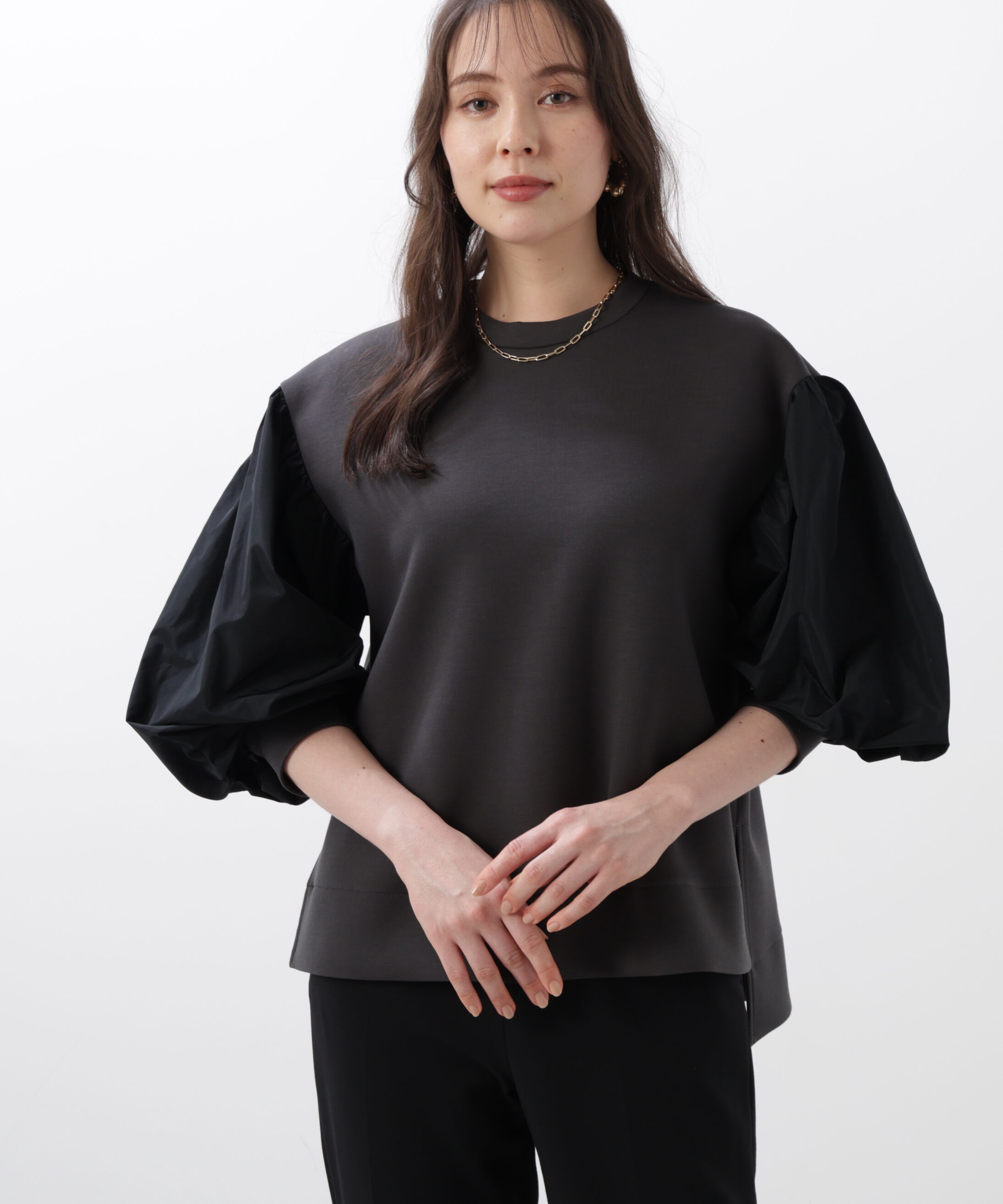  「◆タフタスリーブダンボールトップス」|シャツ・ブラウス|