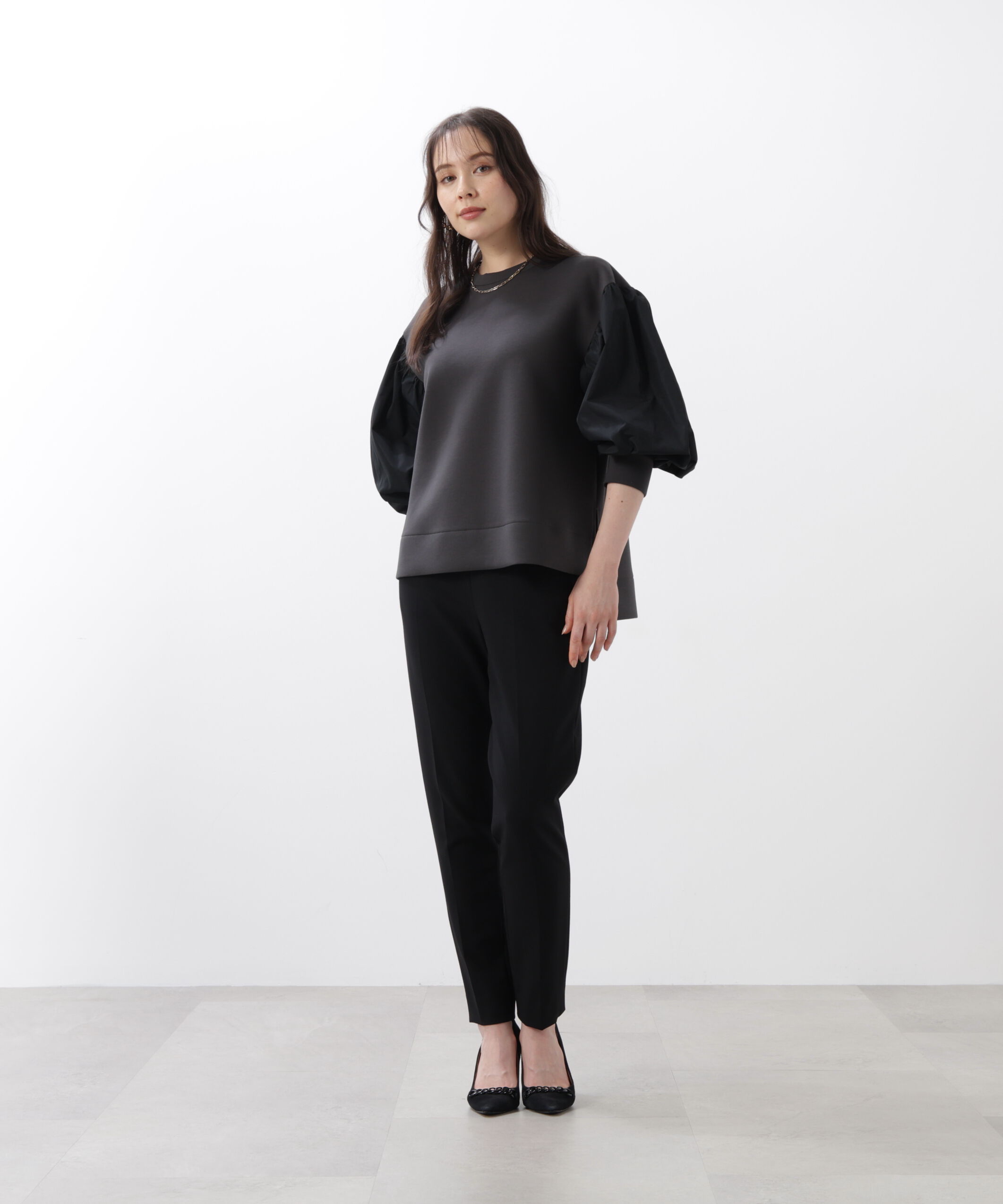  「◆タフタスリーブダンボールトップス」|シャツ・ブラウス|