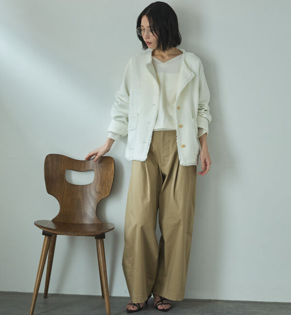 Doux archives「綿ストレッチバレルパンツ」|チノ|