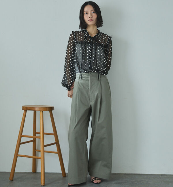 Doux archives「綿ストレッチバレルパンツ」|チノ|