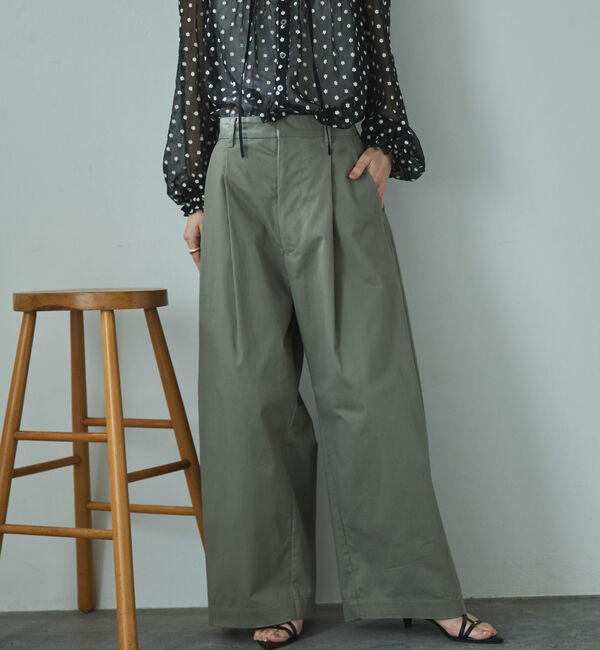 Doux archives「綿ストレッチバレルパンツ」|チノ|