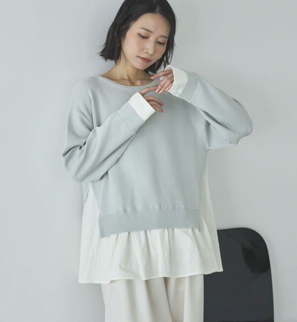 Doux archives「レイヤード風ニット」|ニット・セーター|GRAY