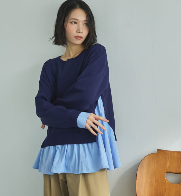 Doux archives「レイヤード風ニット」|ニット・セーター|