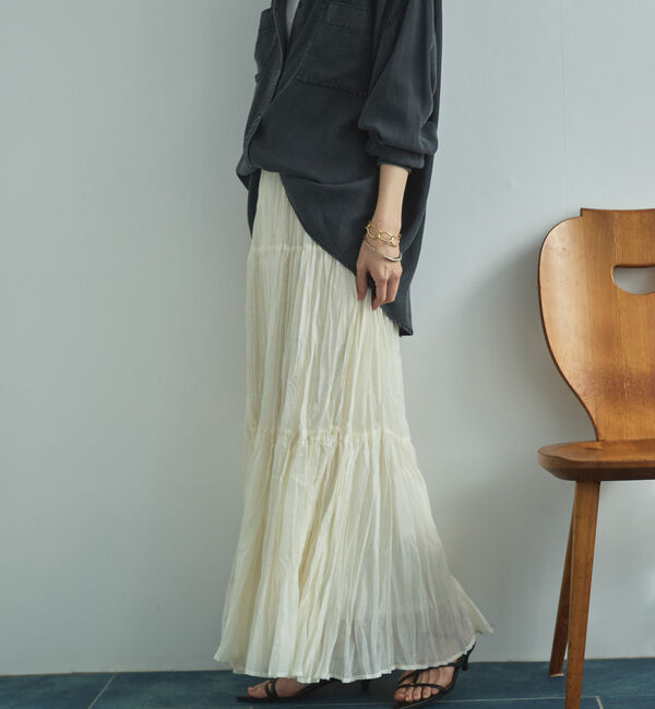 Doux archives「ワッシャーシアーティアードスカート」|スカート|