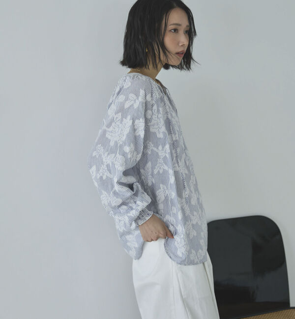Doux archives「２ＷＡＹジャガードシャーリングブラウス」|シャツ・ブラウス|