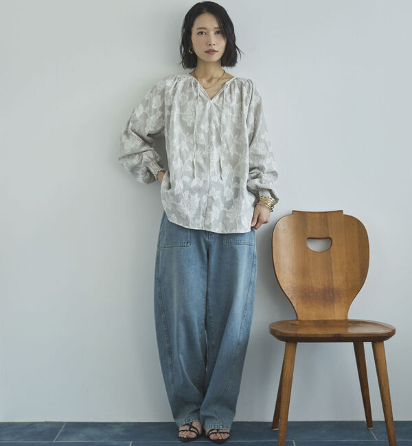 Doux archives「２ＷＡＹジャガードシャーリングブラウス」|シャツ・ブラウス|