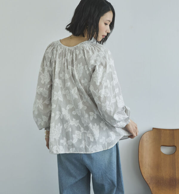 Doux archives「２ＷＡＹジャガードシャーリングブラウス」|シャツ・ブラウス|