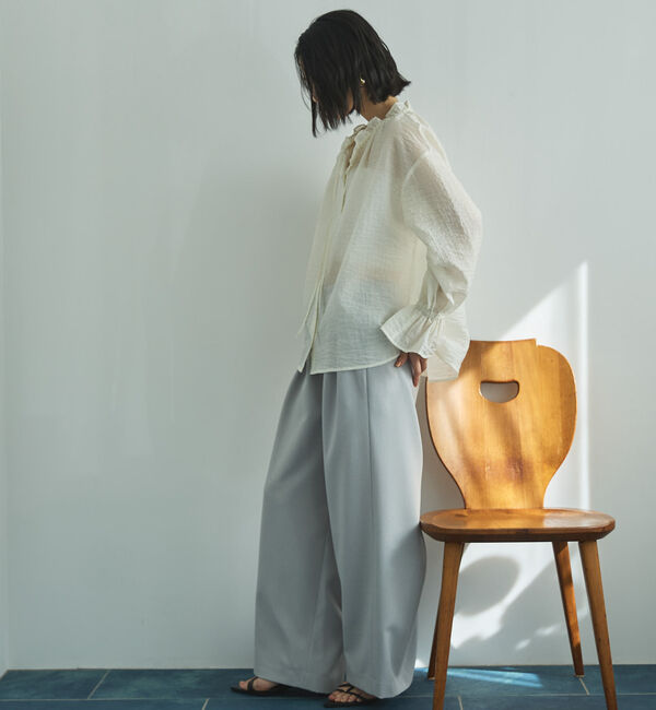 Doux archives「多機能ツータックワイドパンツ」|チノ|