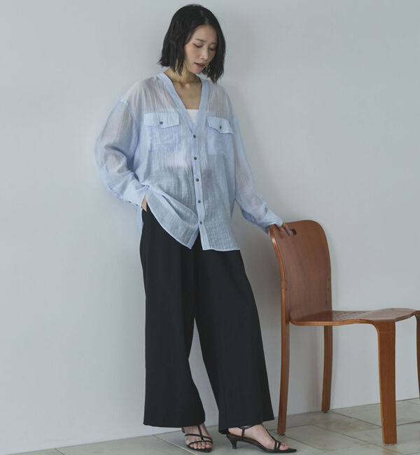 Doux archives「多機能ツータックワイドパンツ」|チノ|