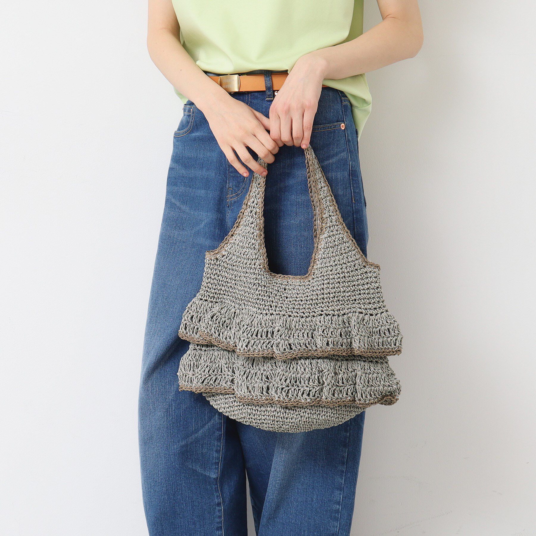 Dessin「【軽量】フリルペーパートート」|トートバッグ|ライトグレー(511