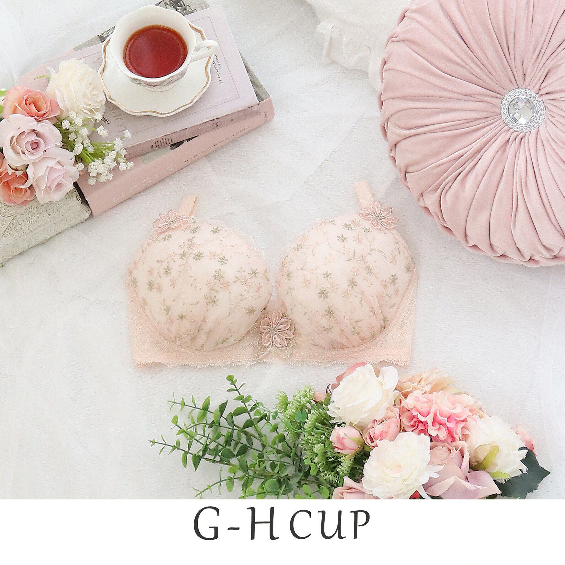 Risa Magli「リュシル ブラジャー」|インナー|ピンク(070)