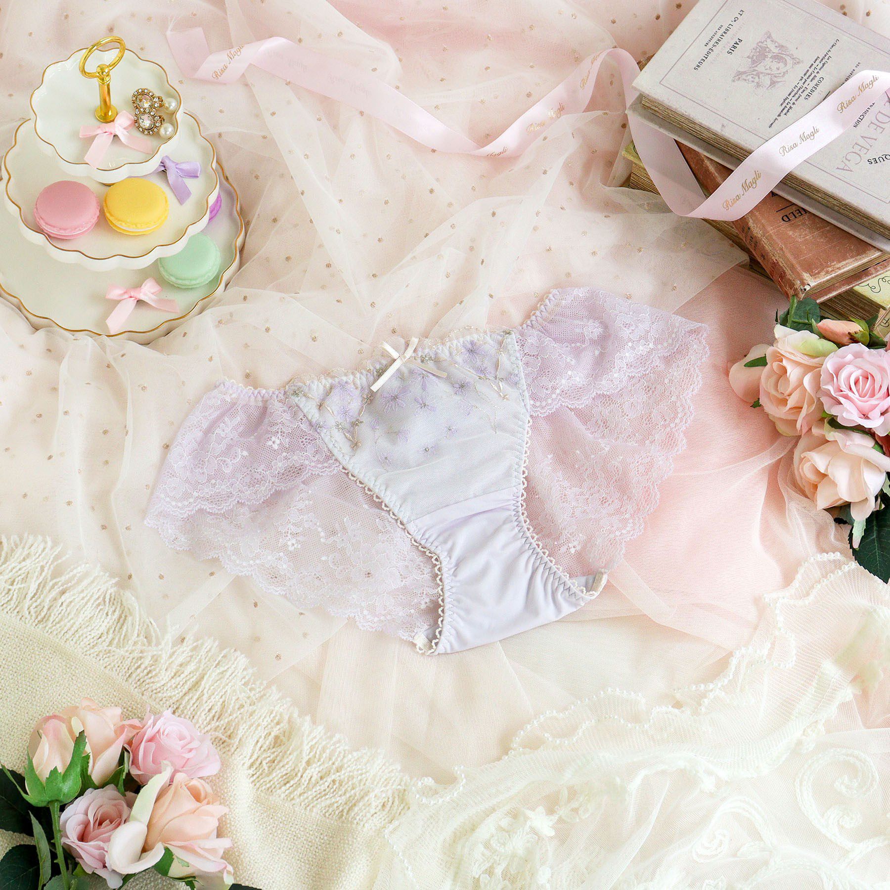 Risa Magli「コニー レースショーツ」|インナー|ラベンダー(080)