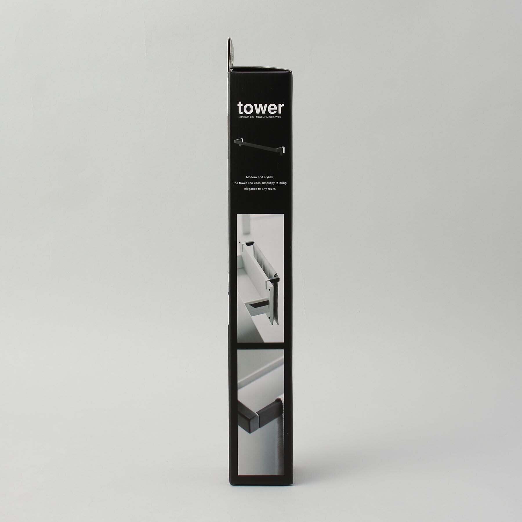 212 KITCHEN STORE「滑り落ち防止キッチンタオルハンガーバー ワイド BK 山崎実業 ＜tower タワー＞」|食器・キッチングッズ|