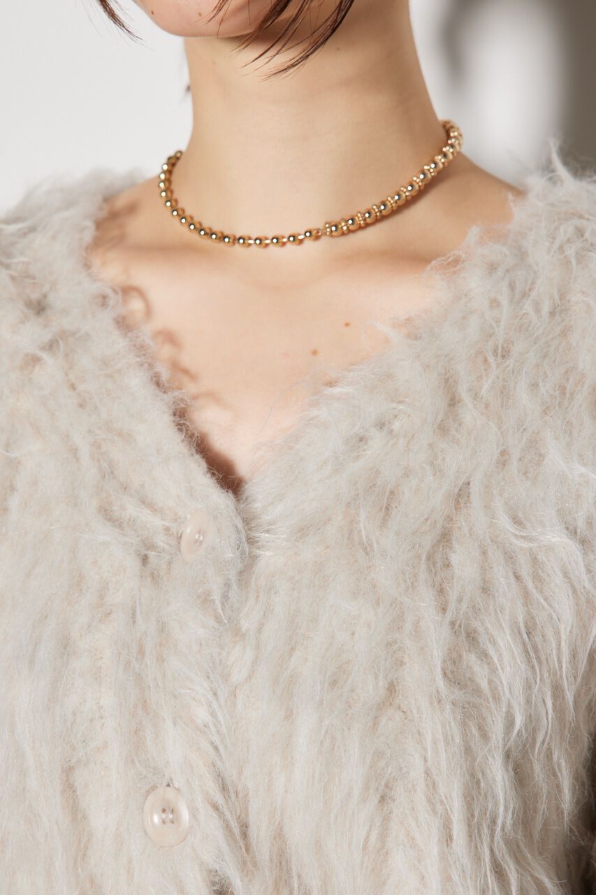 rienda「2WAYロングシャギールーズニットカーデ」|カーディガン|