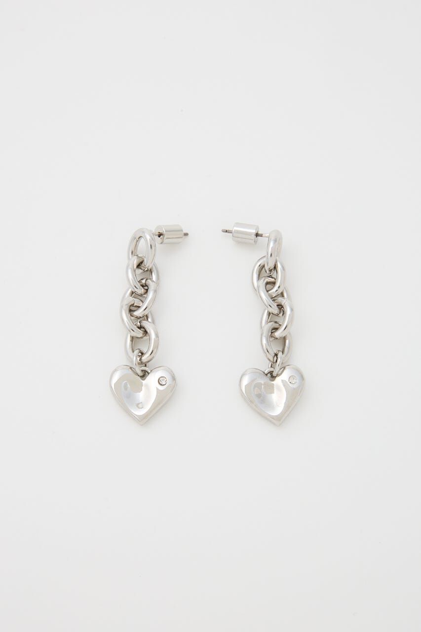 rienda「ニュアンスハートプレートピアス」|ピアス|