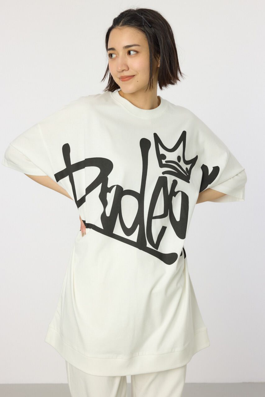 RODEO CROWNS「BIG SIGN LOGO Tワンピース」|ワンピース|O/WHT1