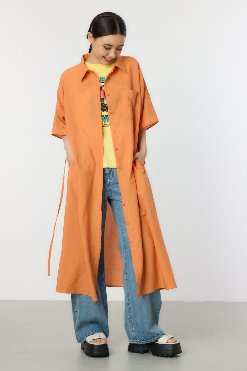 RODEO CROWNS「エアリータッチシャツワンピース」|ワンピース|