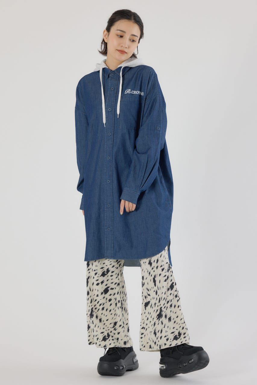 RODEO CROWNS「フード付きロゴシャツワンピース」|ワンピース|BLU