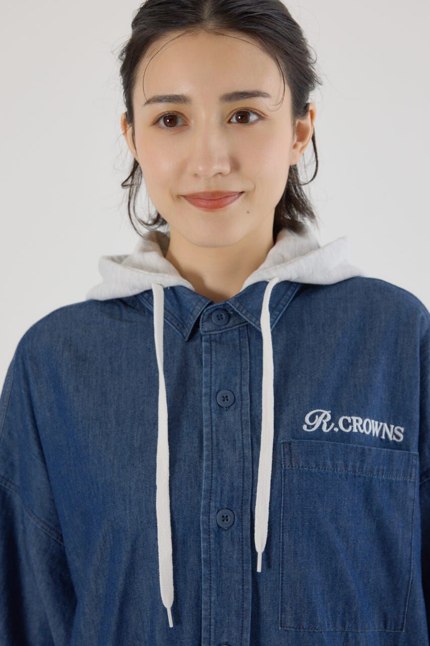 RODEO CROWNS「フード付きロゴシャツワンピース」|ワンピース|