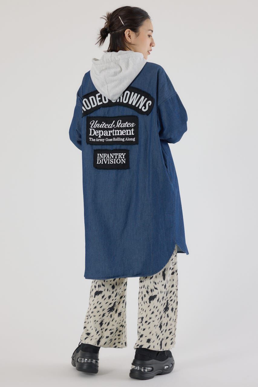 RODEO CROWNS「フード付きロゴシャツワンピース」|ワンピース|