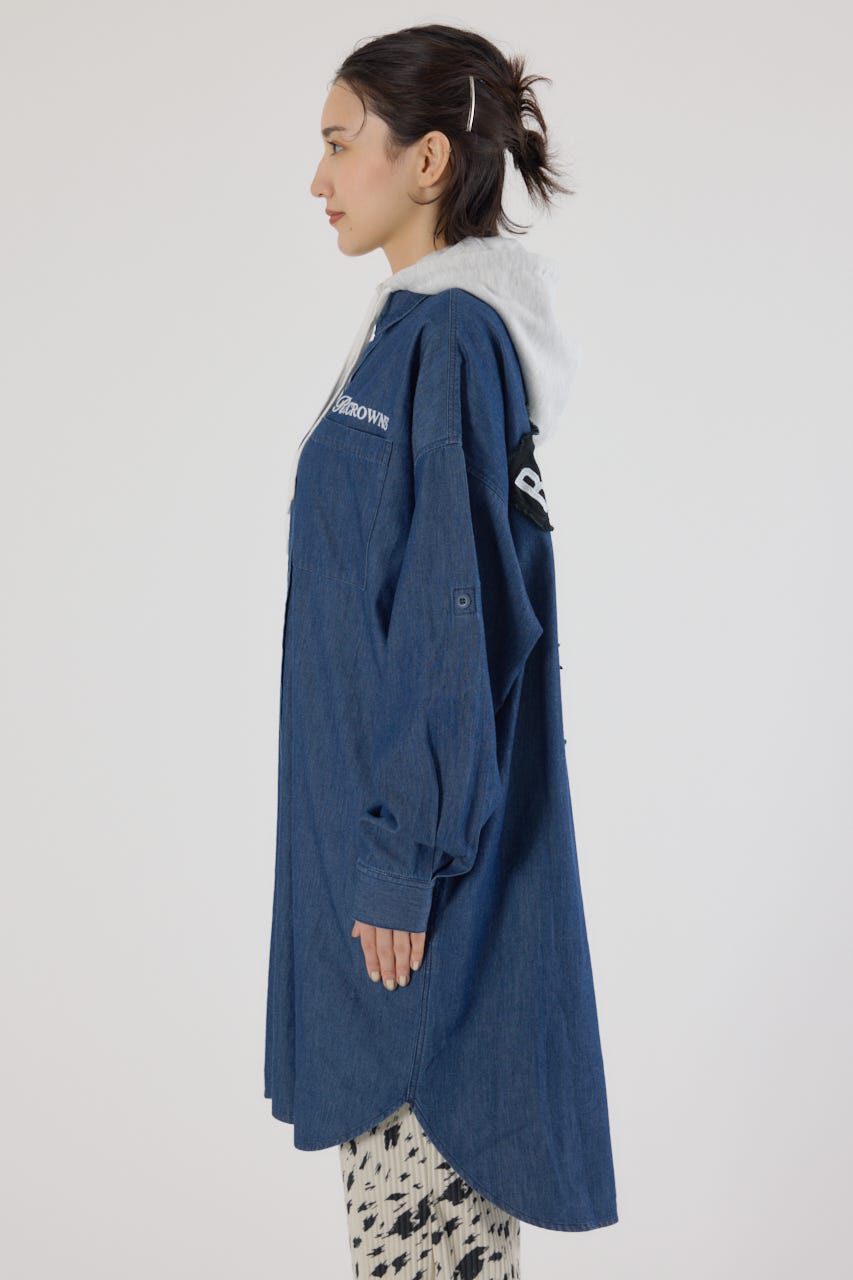 RODEO CROWNS「フード付きロゴシャツワンピース」|ワンピース|