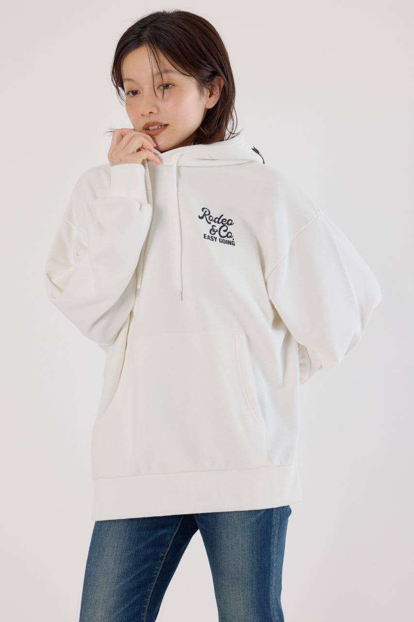 RODEO CROWNS「バックエンボススクリプトロゴパーカー」|パーカー|
