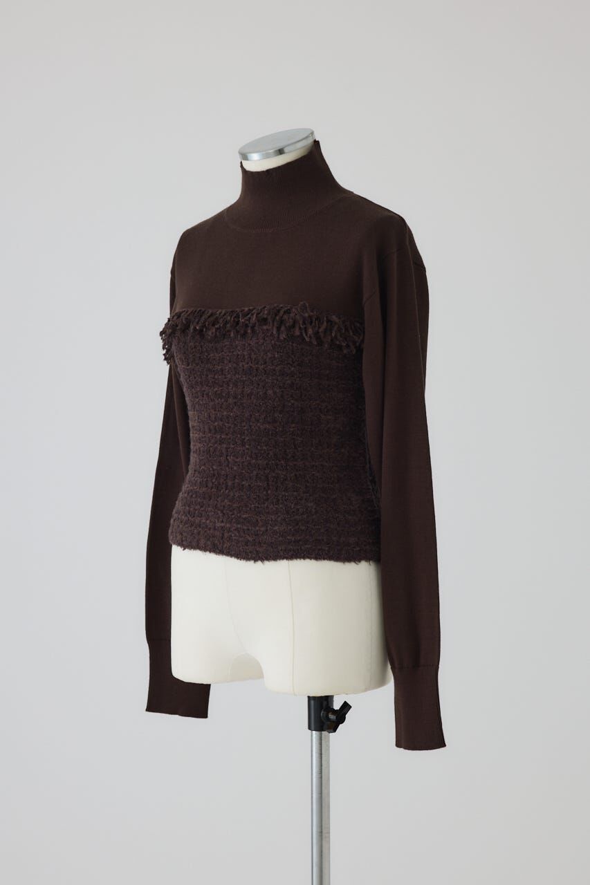 RIM.ARK 「Tweed docking knit tops」|ニット・セーター|