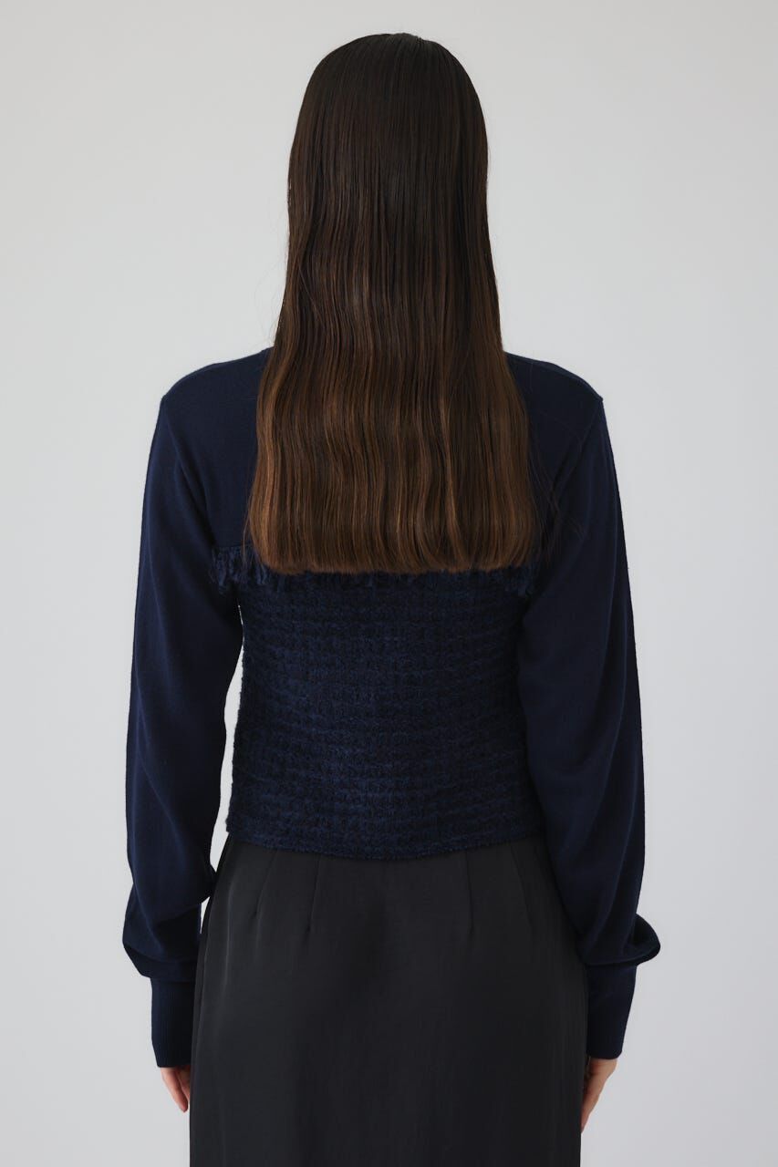 RIM.ARK 「Tweed docking knit tops」|ニット・セーター|