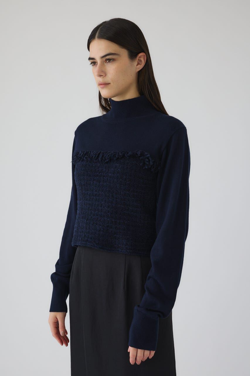 RIM.ARK 「Tweed docking knit tops」|ニット・セーター|