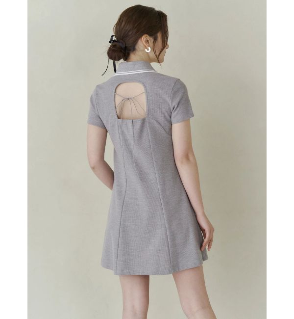 CALNAMUR「BACK OPEN POLO OP/バックオープンポロワンピース」|ワンピース|