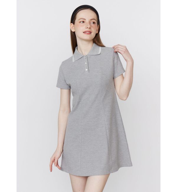 CALNAMUR「BACK OPEN POLO OP/バックオープンポロワンピース」|ワンピース|