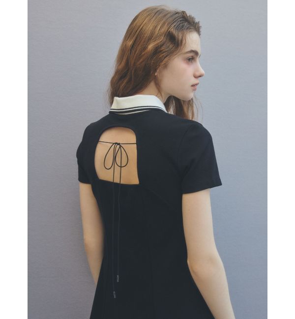 CALNAMUR「BACK OPEN POLO OP/バックオープンポロワンピース」|ワンピース|