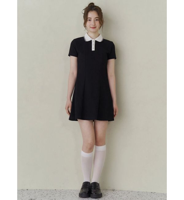 CALNAMUR「BACK OPEN POLO OP/バックオープンポロワンピース」|ワンピース|