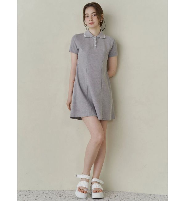 CALNAMUR「BACK OPEN POLO OP/バックオープンポロワンピース」|ワンピース|